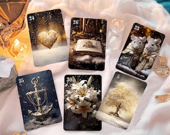 Karty Lenormand Zimowy, Talia Lenormand, Karty Wyroczni, Talia Wyroczni, Nowoczesny Lenormand, Mały Lenormand, Pełna Talia Lenormand, Narzędzia Wróżbiarskie