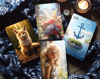 Dawn Illusion Lenormand Deck, Oracle Deck, Lenormand, Tarot Deck, Lenormand Cards, 36 Cards, Divination Cards, Fortune Telling