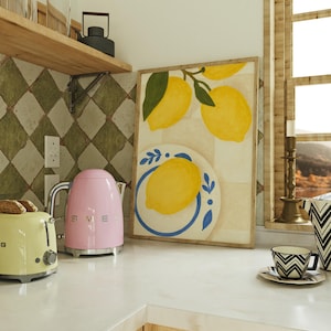 Lemon Art Print: Modern Kitchen Wall Decor (Digital Download)