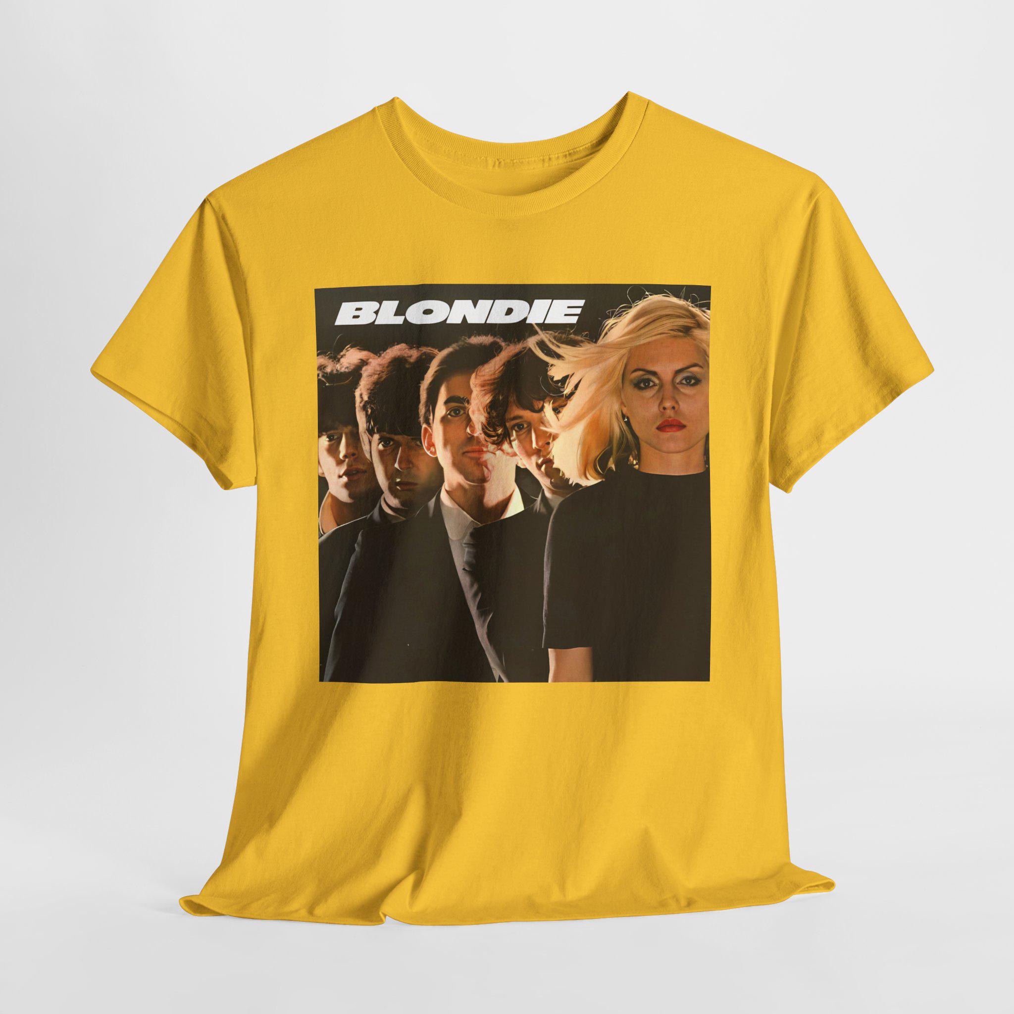 Blondie 1977 Gig Poster T-Shirt – Unisex, 100% Cotton, Black Or White, Multiple Sizes