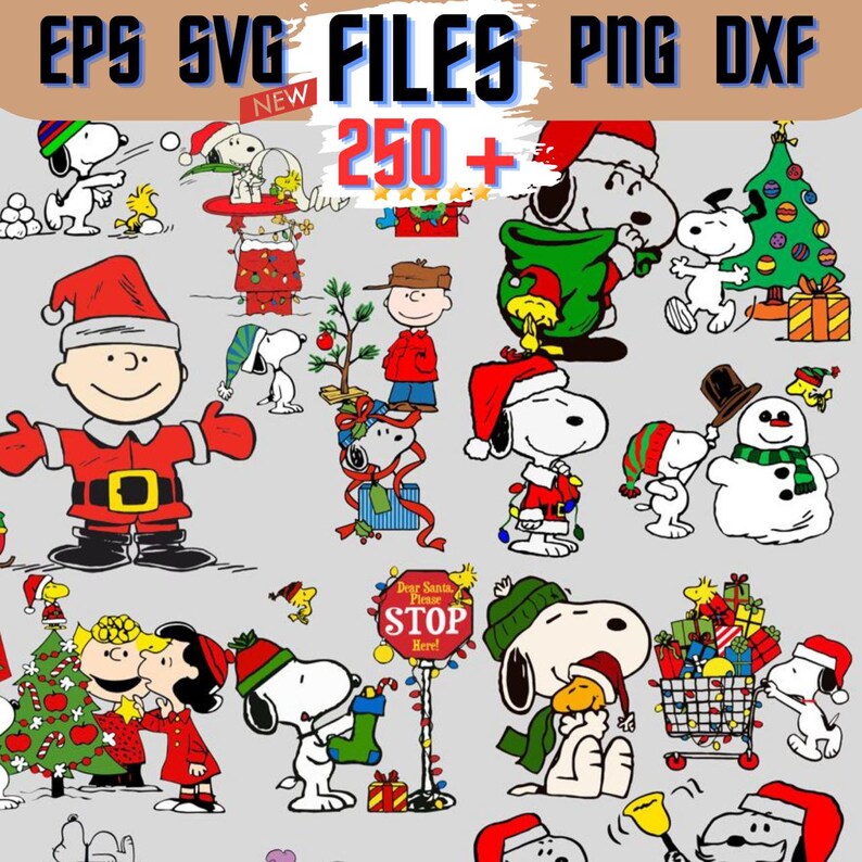 Snoopy Christmas SVG PNG Bundle Files, Snoopy Svg, Christmas Svg, Santa
