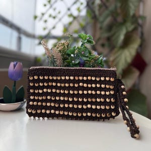 Handmade Woven Straw Clutch | Elegant Natural Supra Bag | Summer Boho Handbag