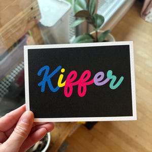 Affiche colorée_carte postale "KIFFER" A4, A5, A6
