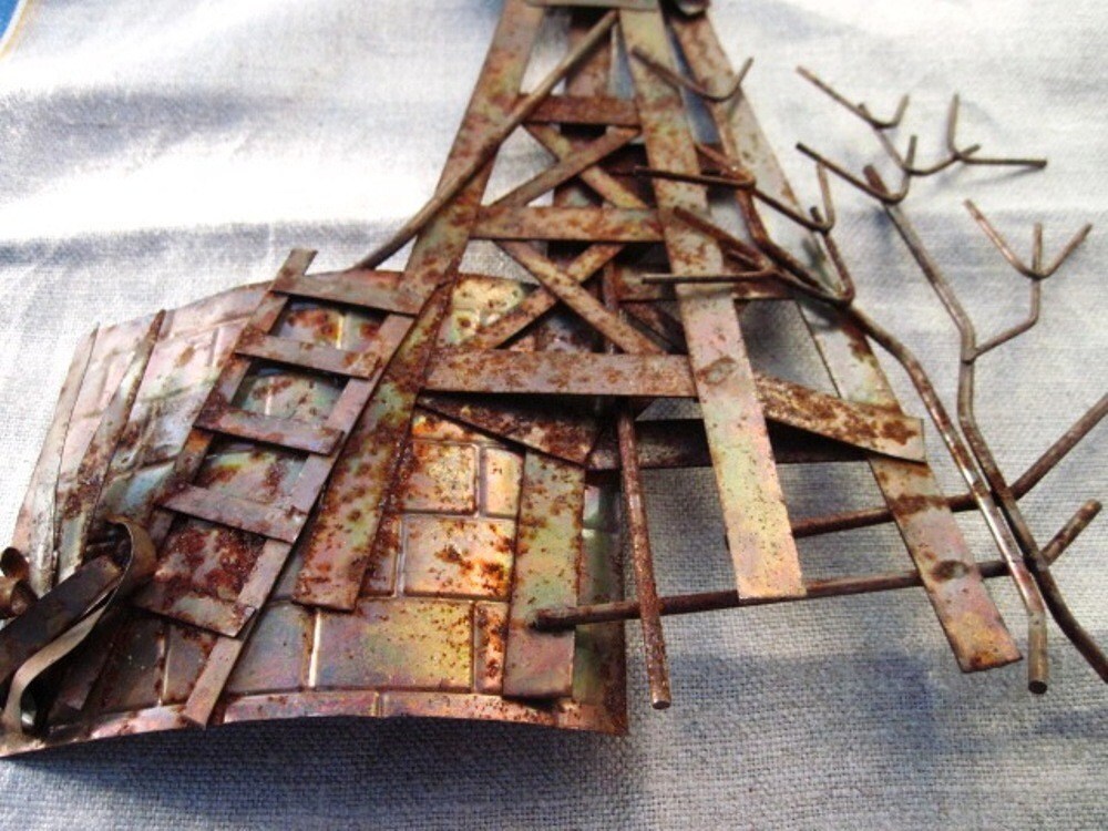 Vintage METAL WINDMILL Wall Decor Etsy