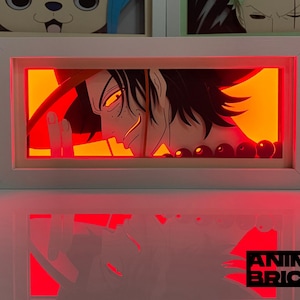 Anime Lightbox, Anime-inspirierte Kunst, Anime Augen Dekor, Weihnachtsanime LED Lichtbox, Anime Nachtlicht RGB Fernbedienung, Anime Lampe, Magna Geschenk