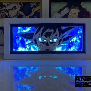 Anime-lichtbak, op anime geïnspireerde kunst, decor anime-ogen, led-lichtbak kerstanime, anime-nachtlampje RGB-afstandsbediening, anime-lamp, magna-cadeau
