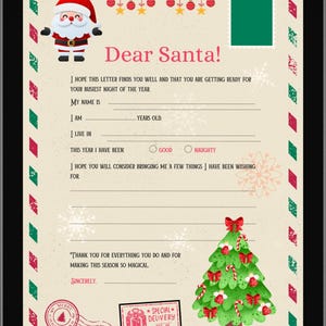 tarjeta para Santa