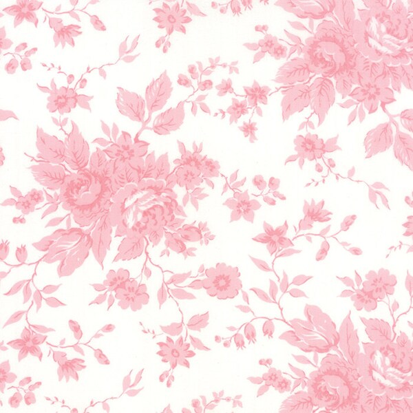 Kindred Spirits by Bunny Hill for Moda Antique Floral in  Ivory and Pink 1 yard