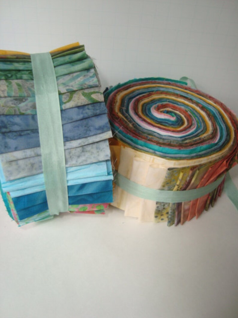 Combined Economical Shipping Rainbow Batik Jelly Roll Yes