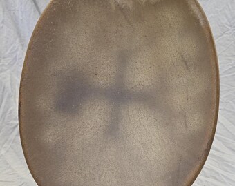 18" x 14" Buffalo drum on cedar "Saami" style frame.