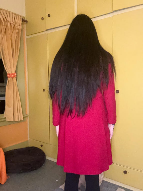 1960s Raspberry Wool Coat - image 3