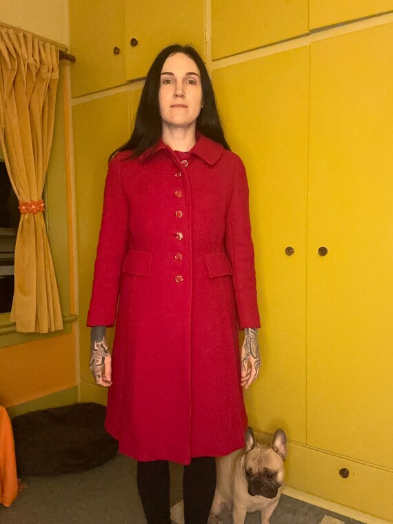 1960s Raspberry Wool Coat - image 1
