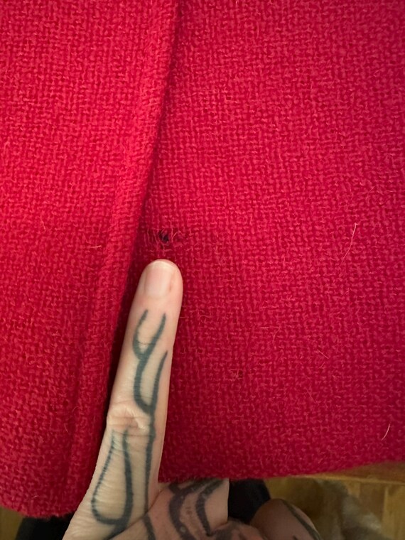 1960s Raspberry Wool Coat - image 9