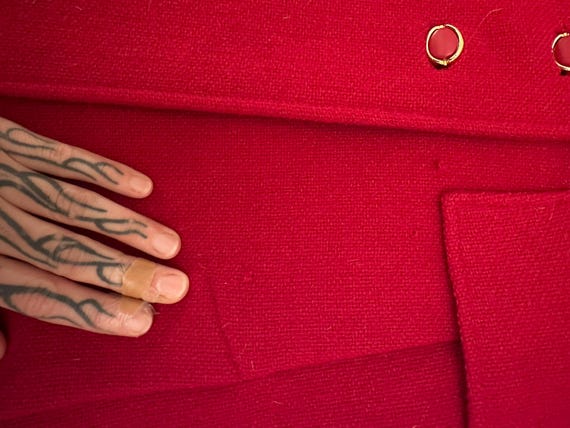 1960s Raspberry Wool Coat - image 7