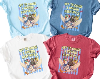Camiseta divertida para primos para el 4 de julio, camiseta a juego para vacaciones familiares, conjunto patriótico para adultos, niños, bebés y niños pequeños.