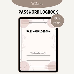 Simple Password tracker and logbook | Accounts & Password Tracker | Personal Login Journal  | Password Organizer | Instant Download PDF