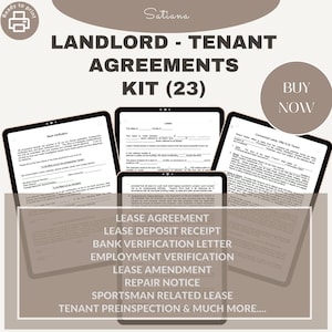 Landlord & Tenant Agreement Bundle – For landlord, property manager, or tenant | Instant Download