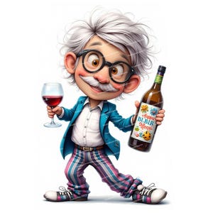 12 grillige opa-clipart, grappige verjaardagsclipart van een oude man, eigenzinnige senior, hoogwaardige JPG's voor junkjournals, scrapbooking en het maken van kaarten