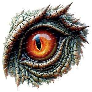 12 T-Rex Eye Clipart, Dinosaur Eye Illustration, Tyrannosaurus Rex, Jurassic Art, High Quality PNG/JPGs, Sublimation, Card Making