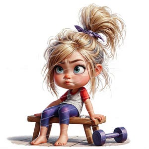 12 imágenes prediseñadas de chicas fitness, lindas chicas de yoga, chicas de pilates, ilustraciones de dibujos animados de entrenamiento, archivos JPG de alta calidad para diarios basura y creación de tarjetas.