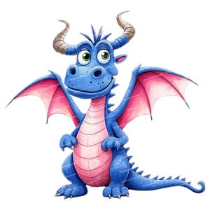 12 fantasierijke drakenclipart, schattige babydraak, afbeeldingen van babydraak, sublimatieontwerp, hoogwaardige PNG's, clipart voor kaarten en uitnodigingen