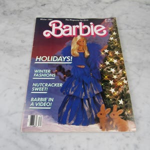 Vintage 1987 Mattel Barbie Magazine, Winter Holidays edition
