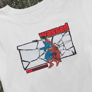 Superguy Wasted Meme Shirt Bella Canvas Tee for Comic, DBZ, and GTA Fans
