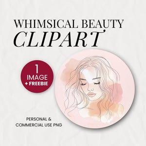 Grillige schoonheid clipart, make-up png, huidverzorging png, salon png, schoonheidsillustratie, bloem clipart, aquarel kunst, beauty branding