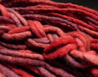 Ready to Ship 36ct Dark Red Purple Tye Dye Wool Dreads Dreadlocks Accent Hair Extensions