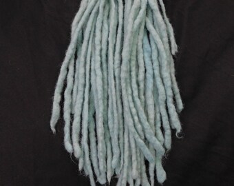 Ready to ship 20ct Light Blue Wool Dreads Dreadlocks Accent Hair Extensions