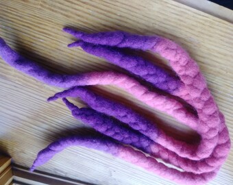 Ready To Ship Thick Chunky Dread Falls Accent Kit 3ct Pink Purple