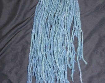 Ready to Ship 34ct Dark Green Teal Wool Dreads Dreadlocks Accent Hair Extensions