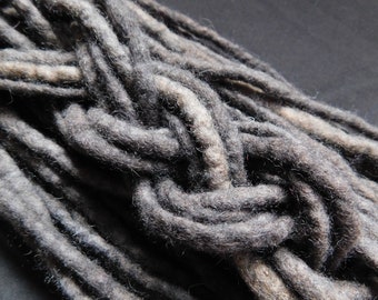 Ready to Ship 30ct Dark Gray Black Tye Dye Wool Dreads Dreadlocks Accent Hair Extensions