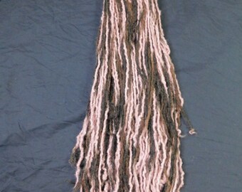 Ready to ship 60ct Black Pink Mini Micro Tye Dye Wool Dreads Dreadlocks Accent Hair Extensions