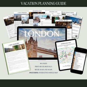 London Vacation Planning Guide | UK Travel Guide | Vacation Planning | Downloadable Itinerary | PDF Itinerary | Trip Planning Guide | Trip