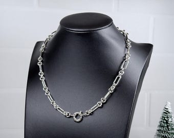 Solid Argentium Silver Paperclip Necklace