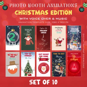Christmas Magic Mirror Booth Countdown, Christmas Photo Booth Animation Packs, Start Screen Mirror Booth, Photo Booth Touch to Start