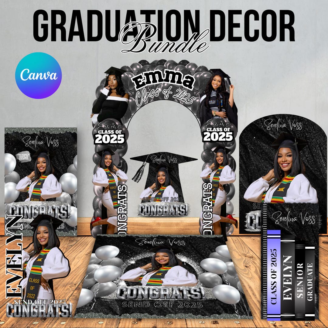Custom Graduation Decor Bundle, Grad Entrance Arch, Congrats Grad ...