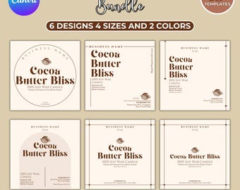 Minimal Candle Label Bundle: Elegant Canva Templates (Digital Download)