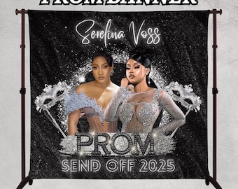 Prom Send Off Banner, Prom Party Decor, Prom Party Backdrop, Prom Canva Template, 2025 Prom Send Off, Class of 2025 Prom Grad Party