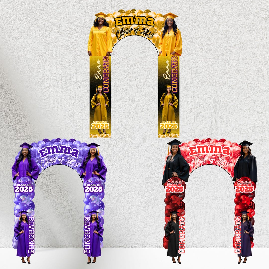 Graduation Entrance Arch Design, Editable Graduation Arch Template ...