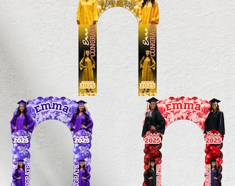 Graduation Entrance Arch Design, Editable Graduation Arch Template, Balloon Arch Template, Graduation Party Decor, Canva Template