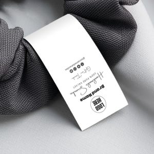 Druckbare Scrunchie Hang Tags, bearbeitbares Scrunchie Tag, anpassbares Tag für Scrunchie Business, Canva Vorlage, sofortiger Download