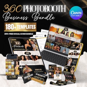 360 Photo booth Business Bundle, Acuity Scheduling Templates, 360 photobooth Info Page, 360 Photo Booth Instagram Business Templates
