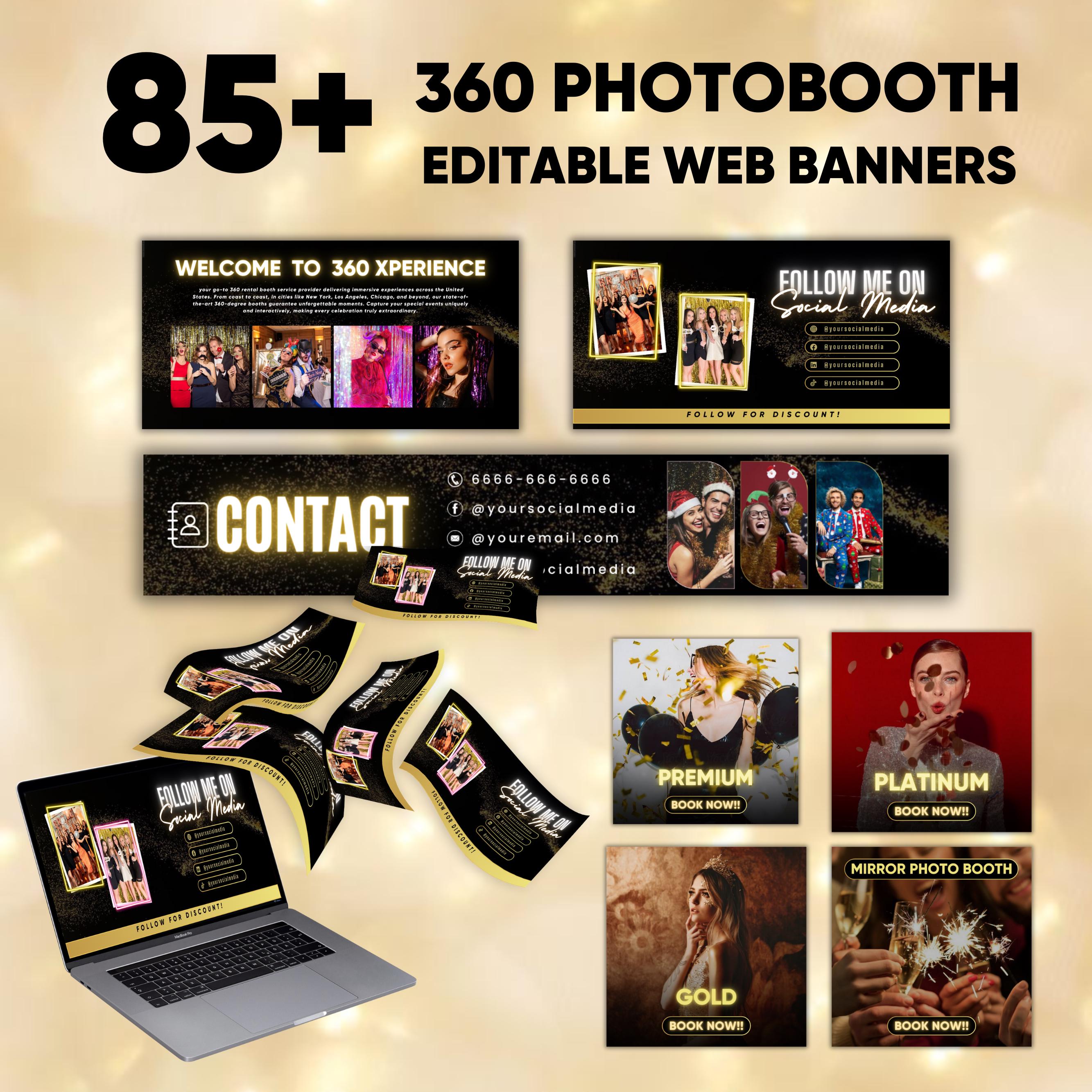 360 Photobooth Website Banner, Shopify Banner, 360 Photobooth Template ...