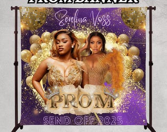 Prom Send Off Banner, Prom Party Decor, Prom Party Backdrop, Prom Canva Template, 2025 Prom Send Off, Class of 2025 Prom Grad Party