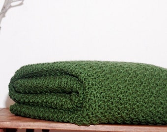 Ready to ship  Beautiful and Luxuriously Handcrafted CROCHET Blanket Throw THYME