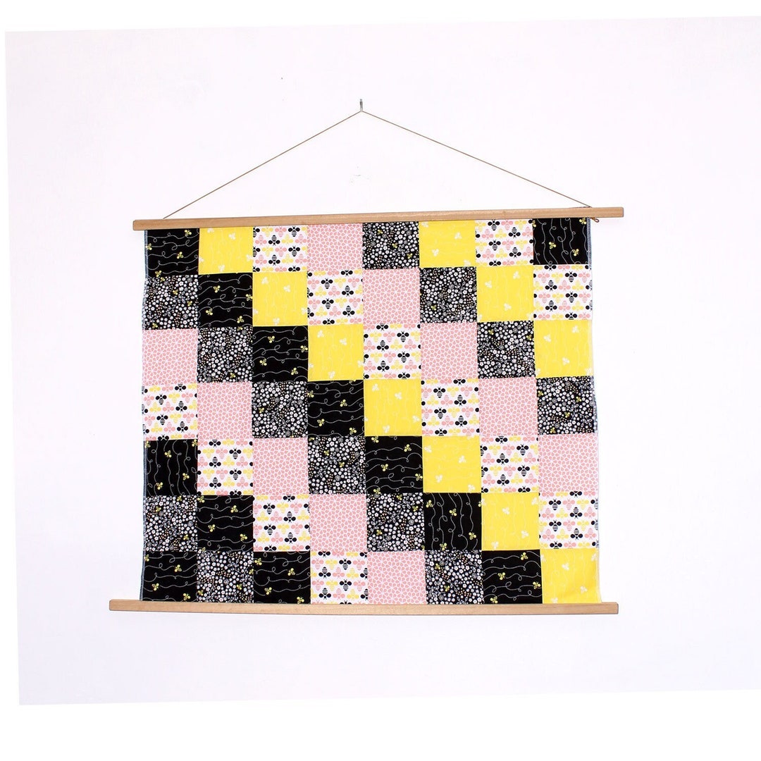 Handmade QUILTED WALL HANGING Cutest Patchwork Quilt Top Quilt Topper