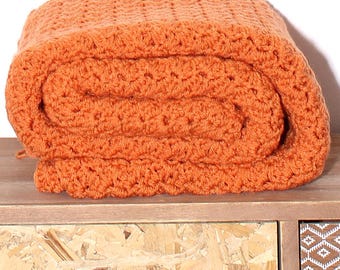 Ready to ship Beautiful and Luxuriously Handcrafted CROCHET Blanket Throw DESERT GLAZE