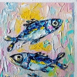 ACEO Original art Sardine oil painting Mini art Sardine wall art Aceo cards Fish oil painting Tiny painting Kitchen artwork Ukrainian art aceo artwork Aceo cards Sardine painting sardine artwork sardine wall art mini oil painting tiny art small artwork fish art fish wall decor small painting Mini art miniature painting OlgaViviArt